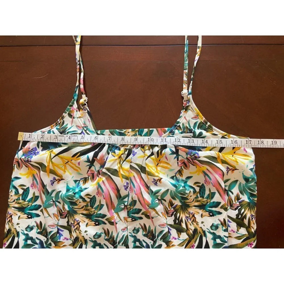 Bishop & Young Small Tropical Leaves Floral Maxi Dress Resortwear Hi-Lo Anthro - Picture 11 of 13